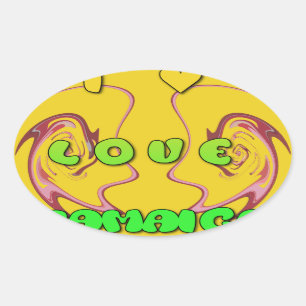 I love Jamaica Oval Sticker