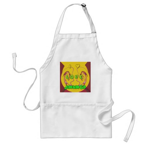 I love Jamaicapng Adult Apron