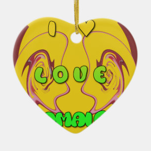 I love Jamaica.png Ceramic Ornament