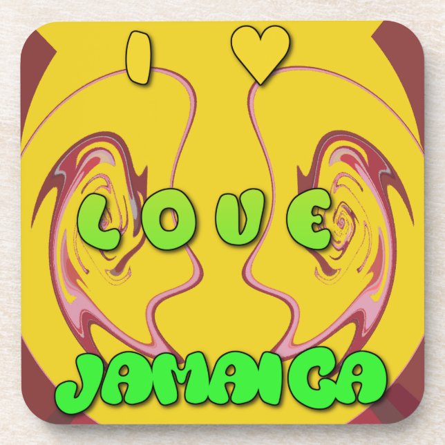 I love Jamaica.png Coaster (Front)
