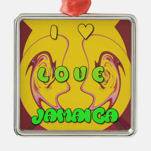 I love Jamaicapng Metal Ornament