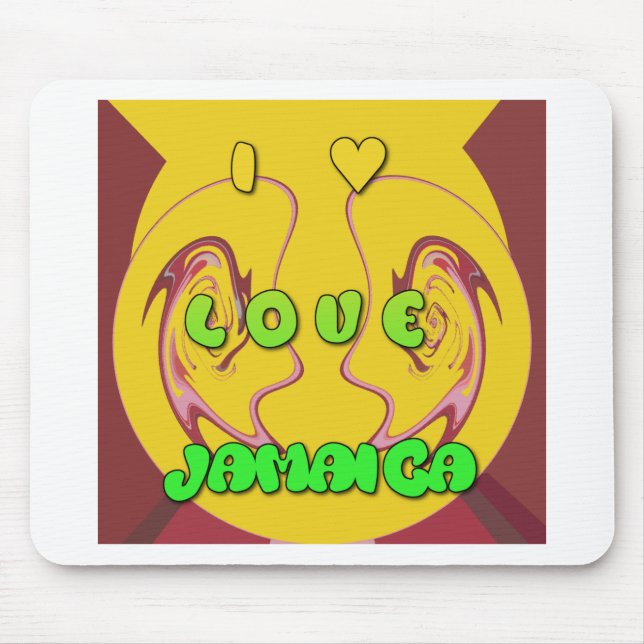 I love Jamaica.png Mouse Pad (Front)