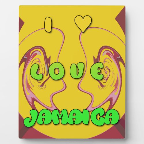 I love Jamaicapng Plaque