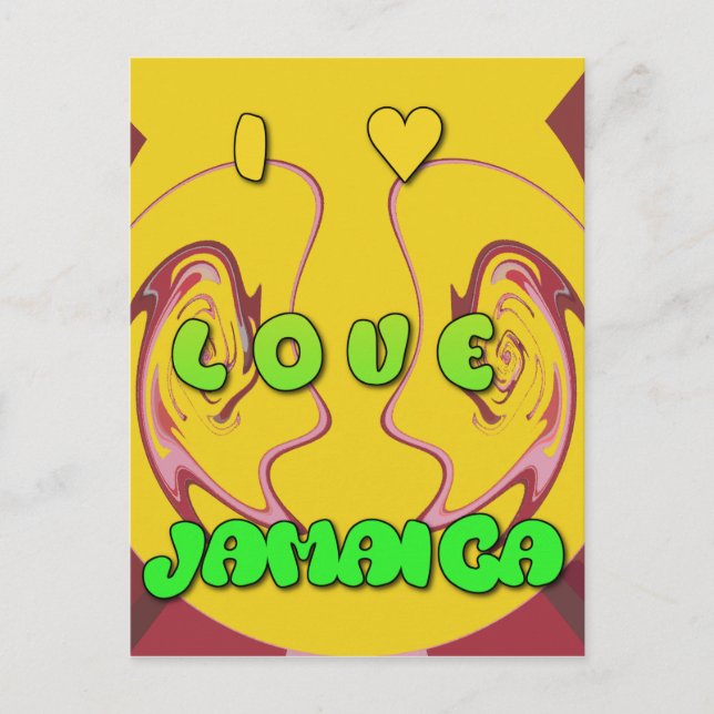 I love Jamaica.png Postcard (Front)