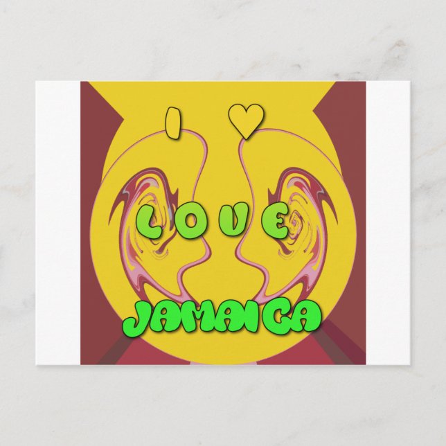 I love Jamaica.png Postcard (Front)