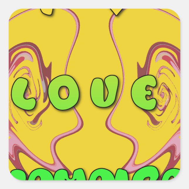 I love Jamaica.png Square Sticker (Front)