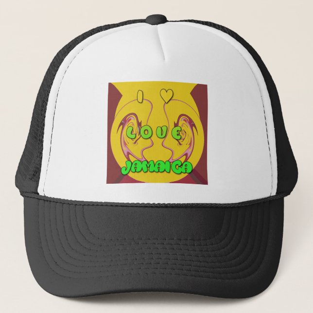 I love Jamaica.png Trucker Hat (Front)