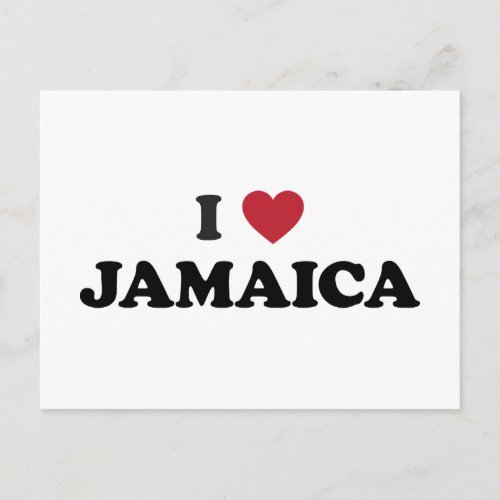 I Love Jamaica Postcard