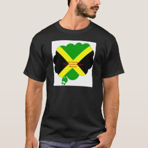 I Love Jamaica Text on Flag Art Print T-Shirt
