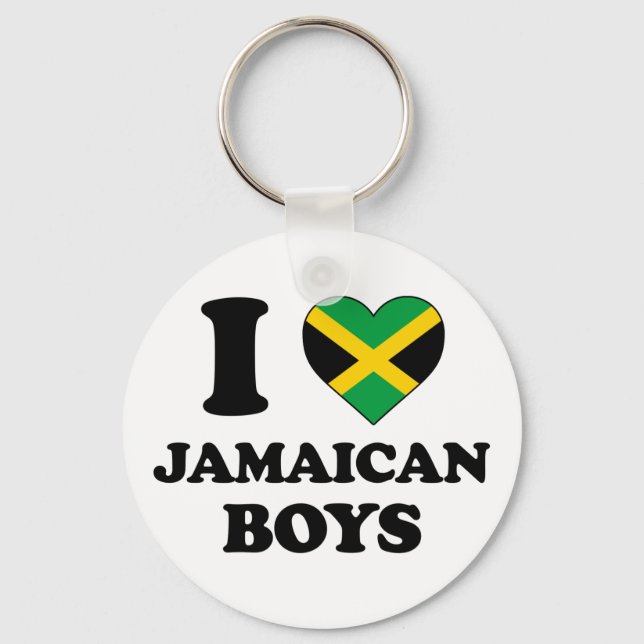 I love Jamaican boys Keychain (Front)