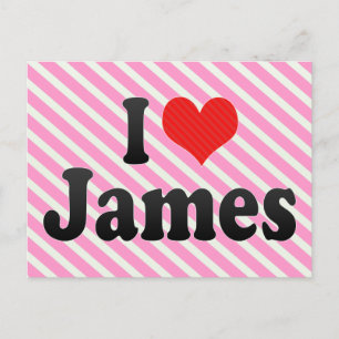 I Love James Postcard