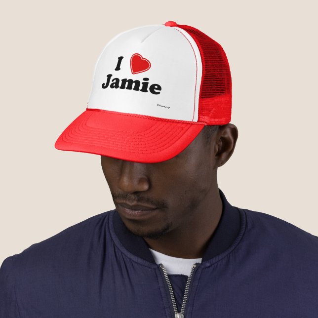 I Love Jamie Trucker Hat | Zazzle