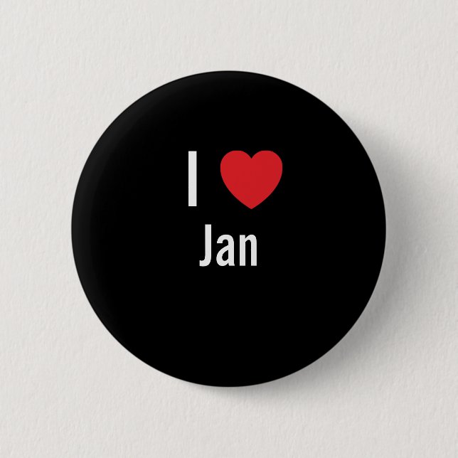 I love Jan Button (Front)