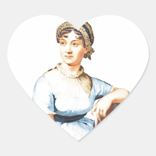 I Love Jane Austen Sticker (Front)