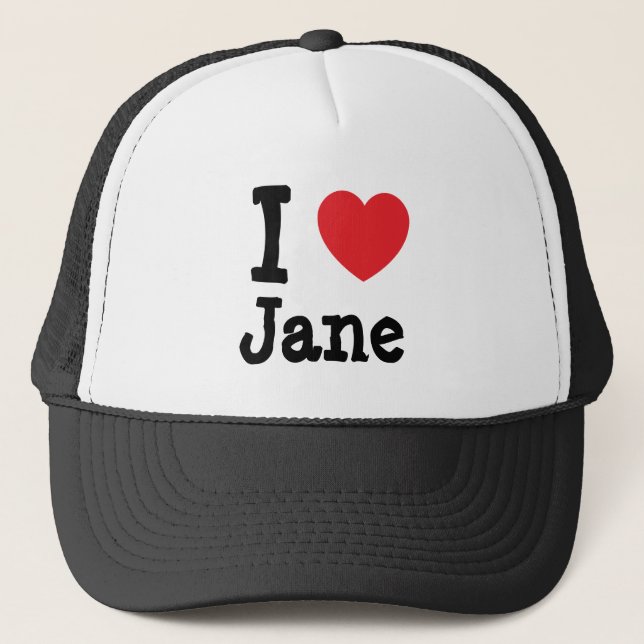 I love Jane heart T-Shirt Trucker Hat (Front)