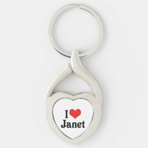I Love Janet Keychain