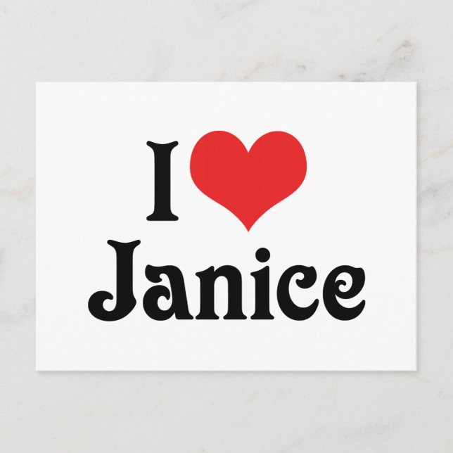 I Love Janice Postcard (Front)
