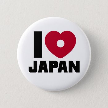 I Love Japan Button by designdivastuff at Zazzle