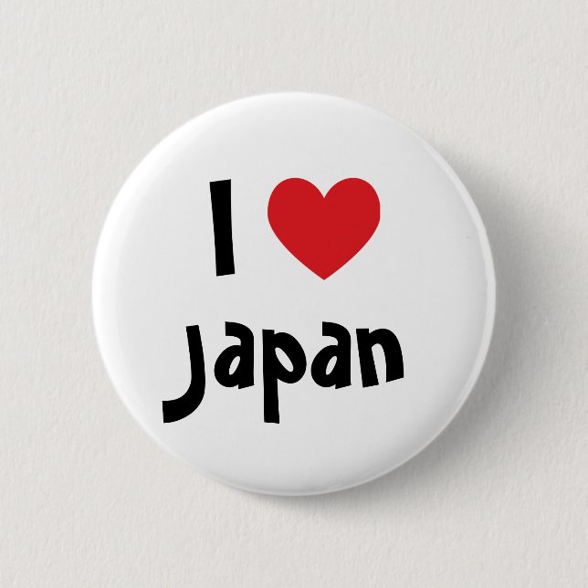I Love Japan Button (Front)