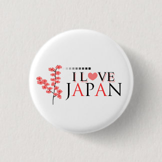"I love Japan" design for Japan Lovers Button