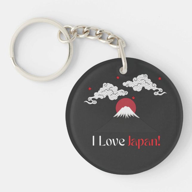 I Love Japan – Japanese Keychain Design (Front)