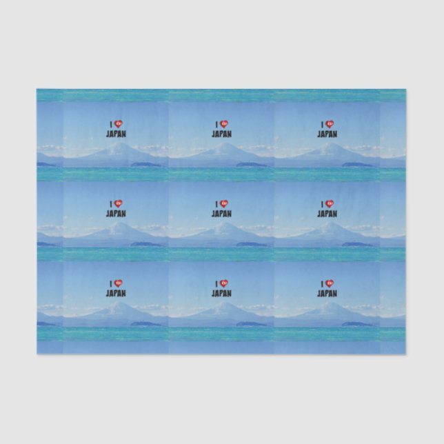 "I Love Japan," Mt. Fuji Tissue Paper (Front)