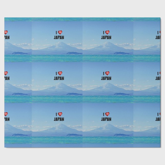 "I Love Japan," Mt. Fuji Wrapping Paper (Seam)