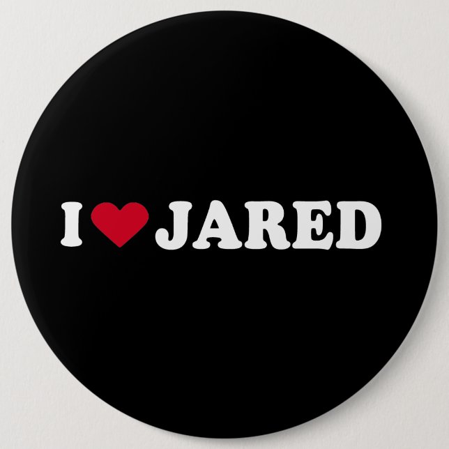 I LOVE JARED PINBACK BUTTON (Front)