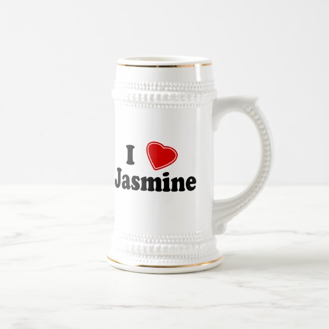 I Love Jasmine Beer Stein (Right)