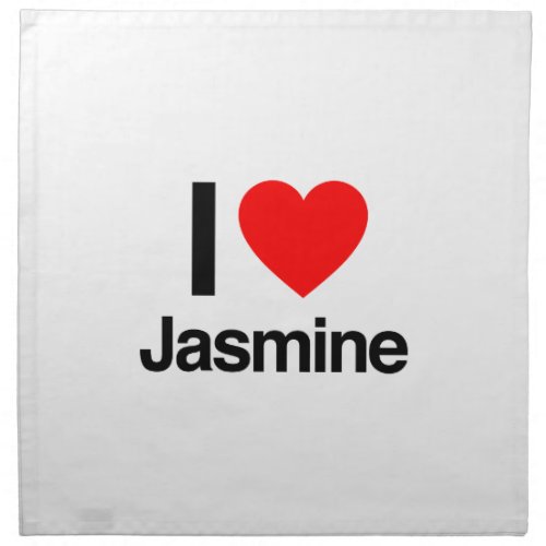 i love jasmine cloth napkin