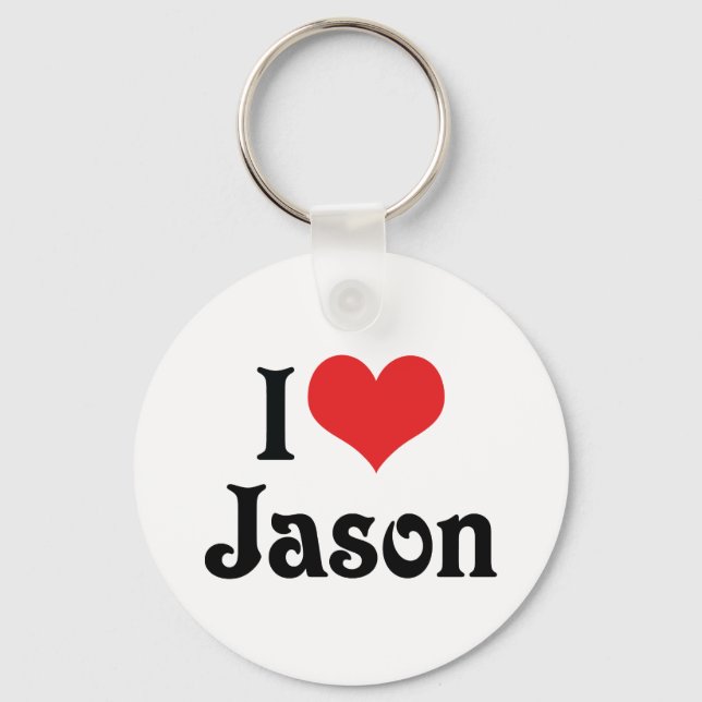 I Love Jason Keychain (Front)