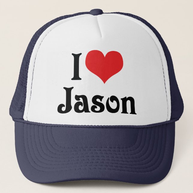 I Love Jason Trucker Hat (Front)