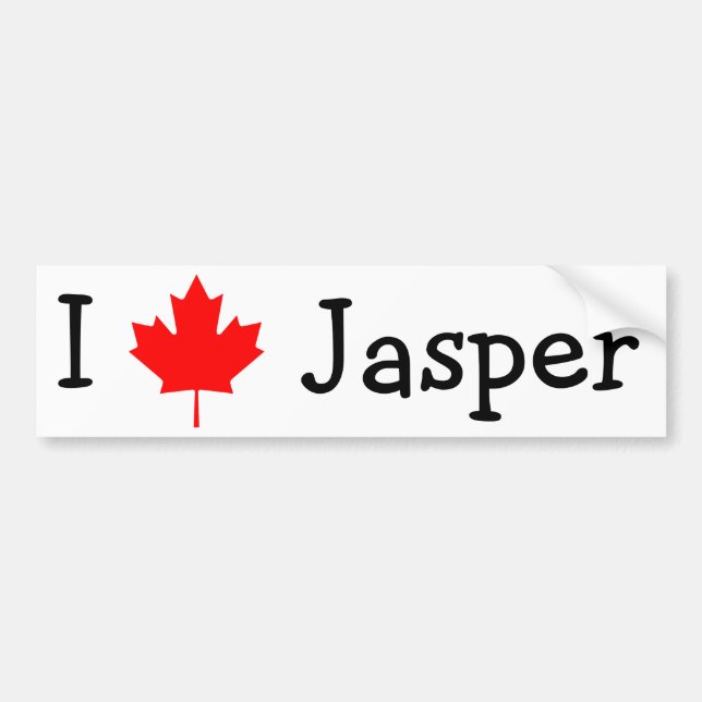 I Love Jasper Bumper Sticker (Front)