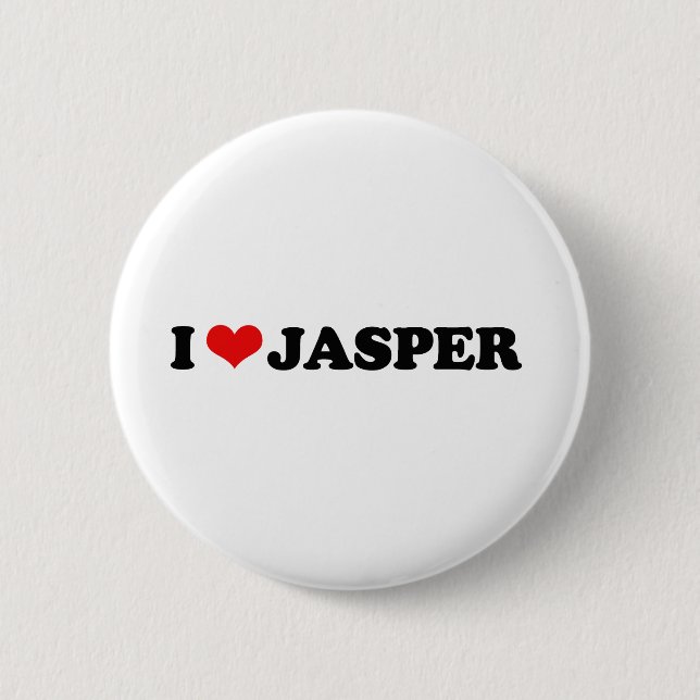 I LOVE JASPER PINBACK BUTTON (Front)