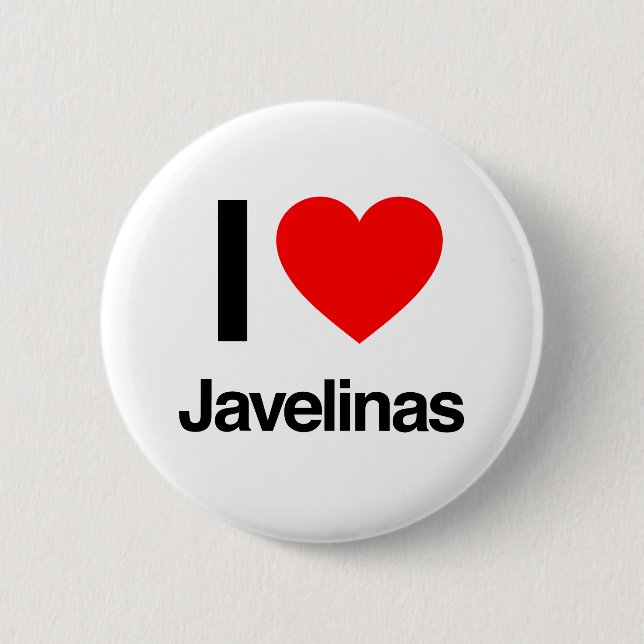 i love javelinas button (Front)