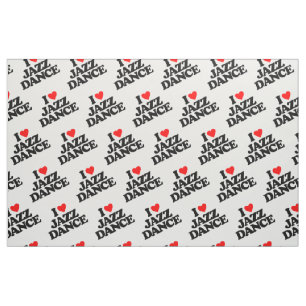 I LOVE JAZZ DANCE FABRIC