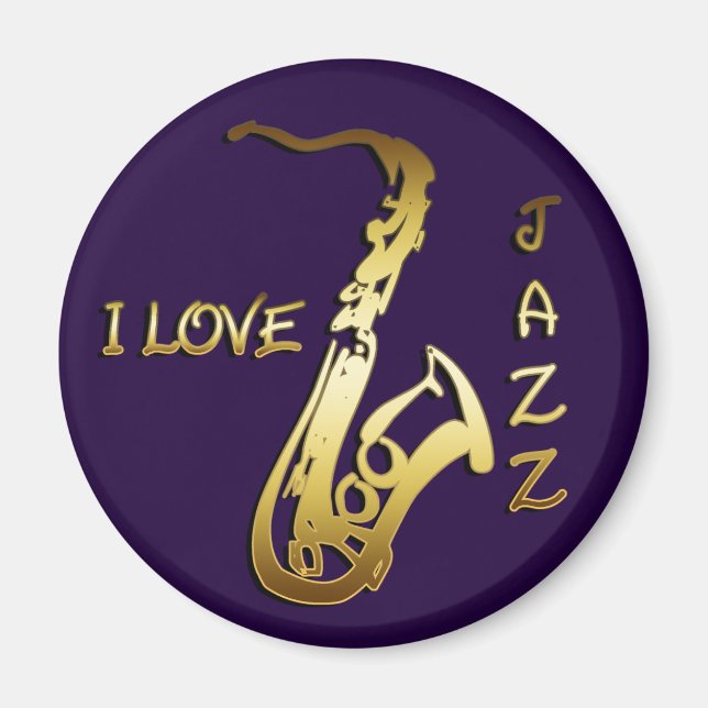 I LOVE JAZZ MAGNET (Front)