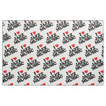I LOVE JAZZ MUSIC FABRIC