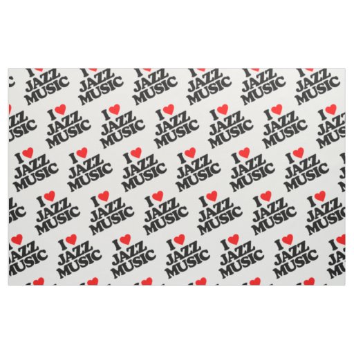 I LOVE JAZZ MUSIC FABRIC