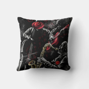 I Love Jazz Music Throw Pillow