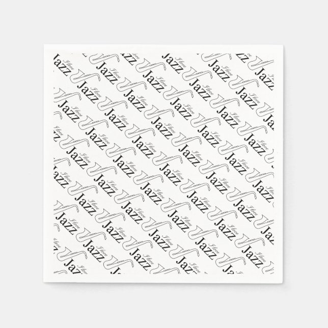 I love jazz paper napkins (Front)