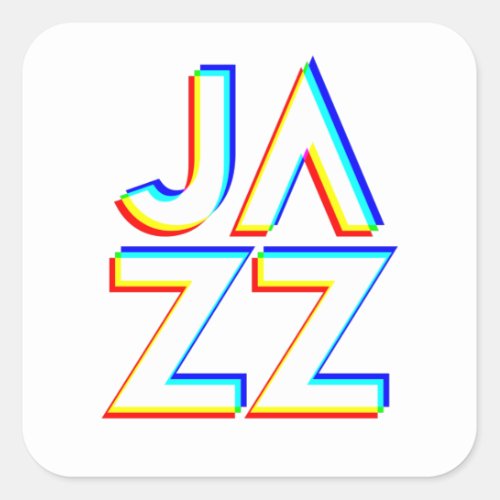 I Love Jazz Square Sticker