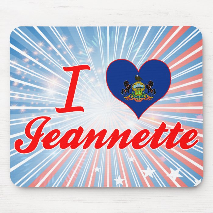 I Love Jeannette, Pennsylvania Mouse Pads