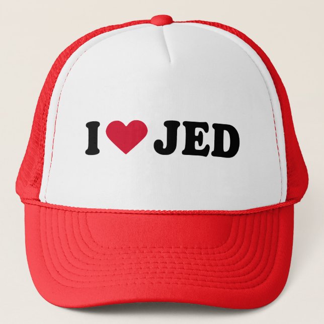 I LOVE JED TRUCKER HAT (Front)