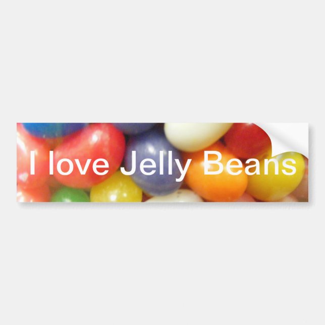 I Love Jelly Beans Bumper Sticker (Front)