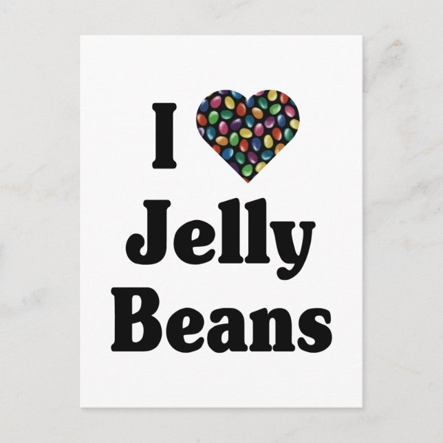 I Love Jelly Beans Postcard (Front)