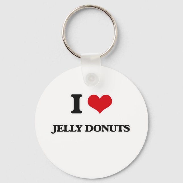 I Love Jelly Donuts Keychain (Front)