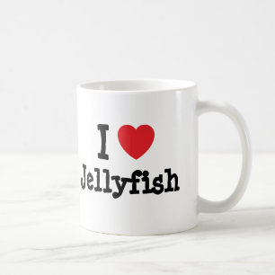 I love Jellyfish heart custom personalized Coffee Mug