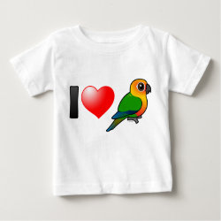 I Love Jenday Conures Baby Fine Jersey T-Shirt