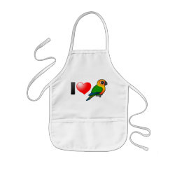 I Love Jenday Conures Kid's Apron